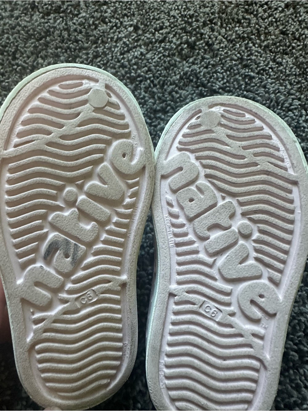 Baby NATIVE Jefferson Light PinkSlip On Water Sneakers Size 6 - Picture 7 of 8